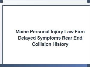 Delayed Symptoms From a Rear-End Collision